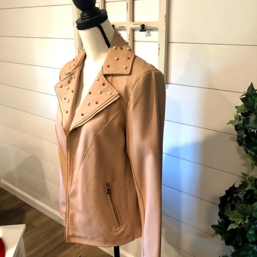 Beautiful Blush Marc New York Faux Leather Jacket
